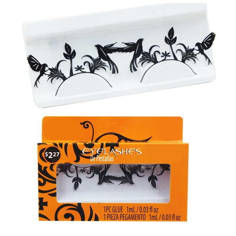 Halloween Makeup False Eyelashes Handmade Butterfly Bird Spider Shape Paper Cut Artistic Lashes for Costume Party NightClub
Halloween Makeup False Eyelashes Handmade Butterfly Bird Spider Shape Paper Cut Artistic Lashes for Costume Party NightClub