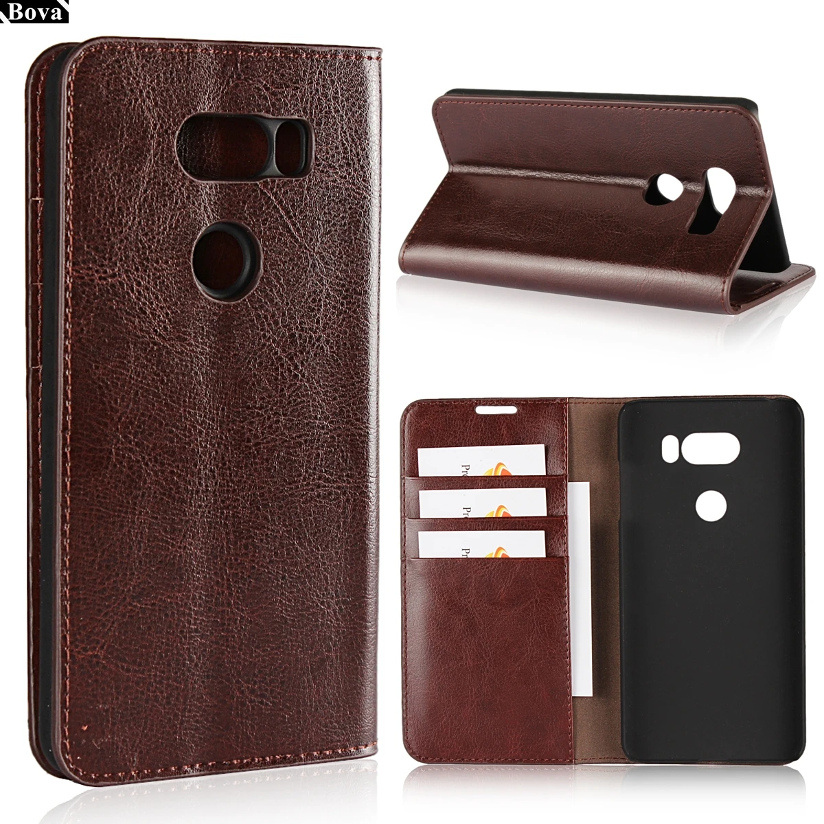 

Deluxe Wallet Case for LG V30 V30+ H930 H930DS H933 H931 H932 VS996 US998 premium leather Case Flip Cover Phone Bags