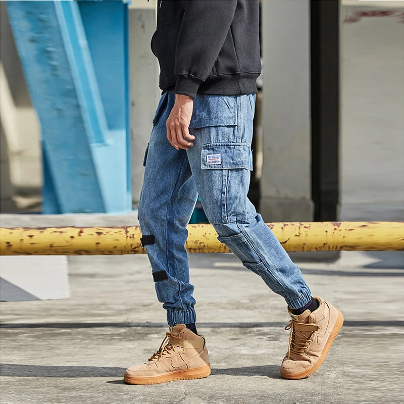 Fashion Streetwear Men Jeans Retro Blue Loose Fit Denim Cargo Pants Big Pocket Harem Jeans Men Designer Hip Hop Joggers Jeans
Fashion Streetwear Men Jeans Retro Blue Loose Fit Denim Cargo Pants Big Pocket Harem Jeans Men Designer Hip Hop Joggers Jeans