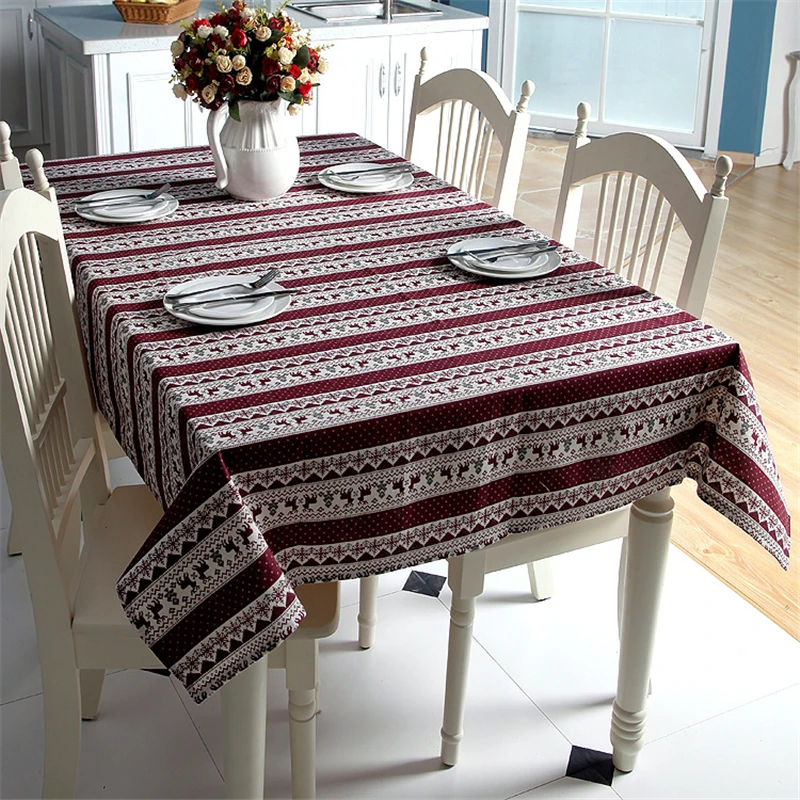 Home Textile Christmas Tablecloth For Table Decor Snowflake Polyester-cotton Xmas Tree Red Deer Table Cloth Rectangular
Home Textile Christmas Tablecloth For Table Decor Snowflake Polyester-cotton Xmas Tree Red Deer Table Cloth Rectangular
