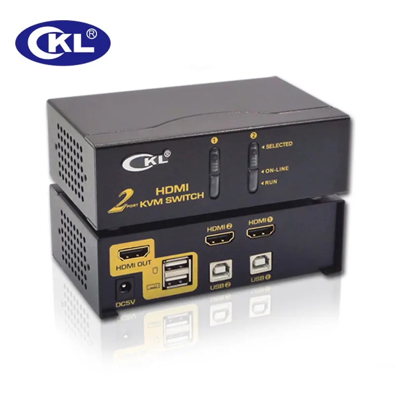 KVM переключатель HDMI 2 порта клавиатуры видео мыши для компьютера ноутбука сервера
