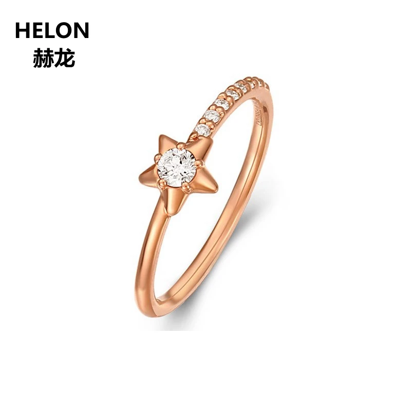 

0.07ct SI/H Natural Diamonds Engagement Wedding Ring Solid 14k Rose Gold Anniversary Band Fine Jewelry Women Ring