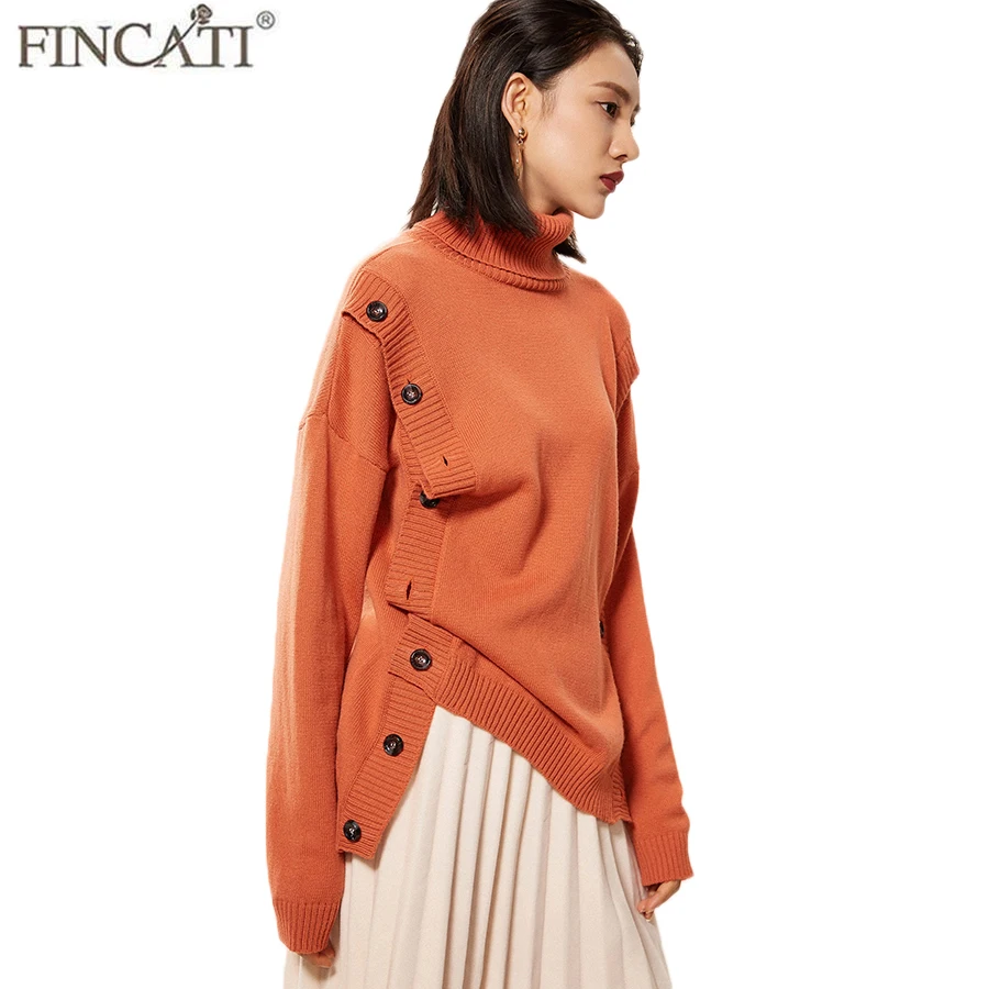 Women Sweater High End 100% Cashmere Long Sleeve Irregular Hem Buttons Side Warm Turtleneck Sweaters Pullover Jersey
Women Sweater High End 100% Cashmere Long Sleeve Irregular Hem Buttons Side Warm Turtleneck Sweaters Pullover Jersey