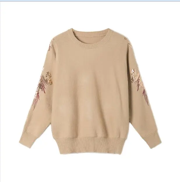 New 2018 Women's Sequins Sweater Autumn Winter Ladies Loose Batwing Sleeve Sweater With Sequins
New 2018 Women's Sequins Sweater Autumn Winter Ladies Loose Batwing Sleeve Sweater With Sequins