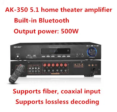 Усилитель звука для домашнего кинотеатра, Bluetooth 4,0, караоке, 500 Вт, 5,1, поддержка USB/SD, коаксиальный вход, декодер APE lossles
Усилитель звука для домашнего кинотеатра, Bluetooth 4,0, караоке, 500 Вт, 5,1, поддержка USB/SD, коаксиальный вход, декодер APE lossles