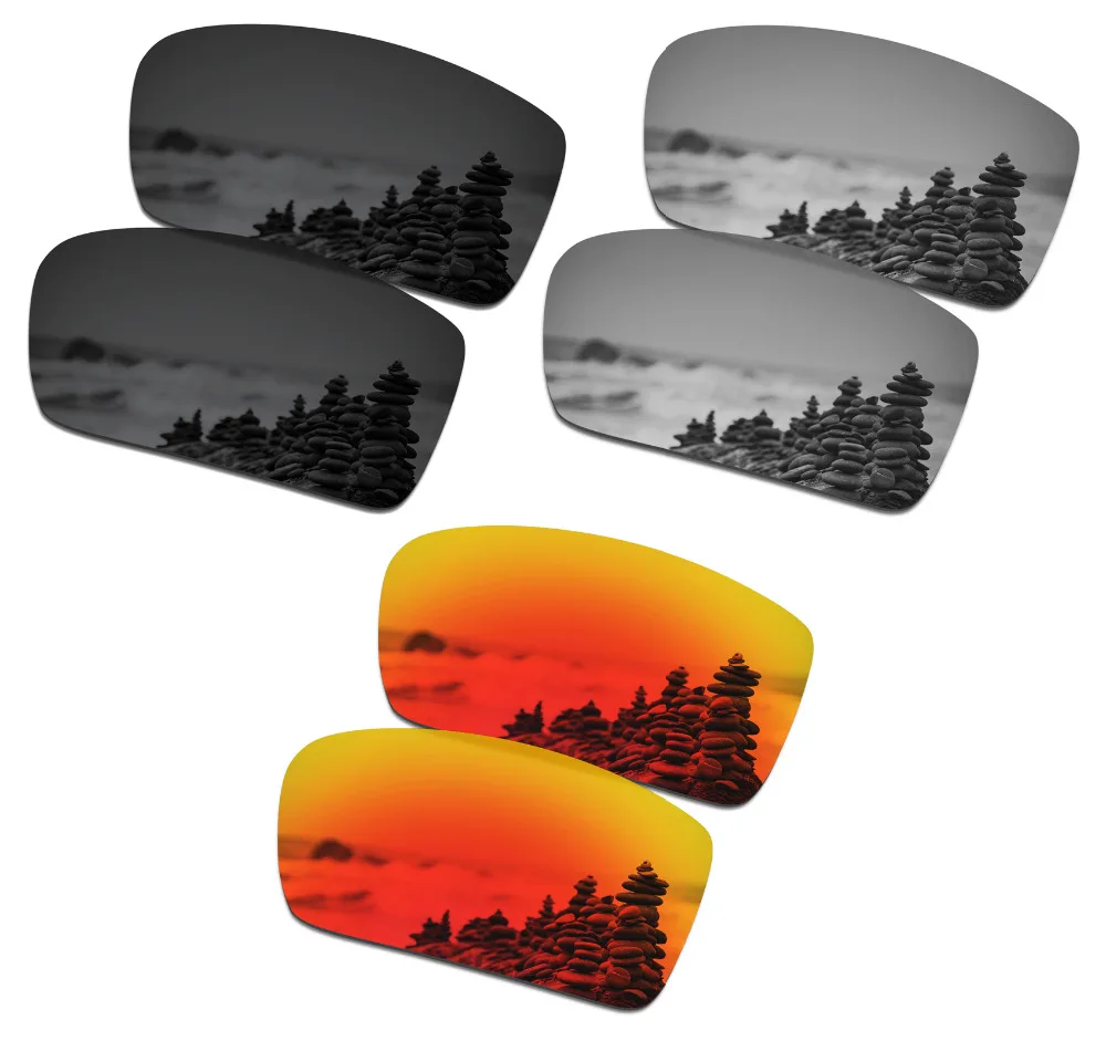 3 пары поляризованных солнцезащитных очков SmartVLT, Сменные линзы для Oakley, коленчатый вал, стелс, черный, серебристый, титановый и огненно-красный
3 пары поляризованных солнцезащитных очков SmartVLT, Сменные линзы для Oakley, коленчатый вал, стелс, черный, серебристый, титановый и огненно-красный