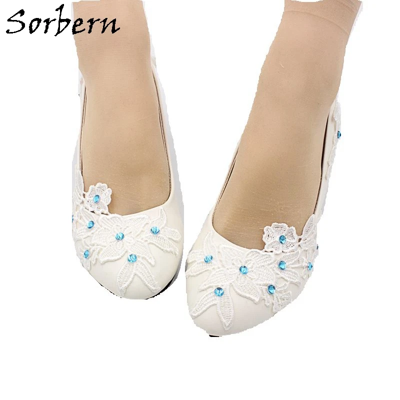 Sorbern Women Pumps Shoes For Bridal Wedding Shoes White Lace Applique Blue Crystal Slip On Spike Heels Brides Shoes
Sorbern Women Pumps Shoes For Bridal Wedding Shoes White Lace Applique Blue Crystal Slip On Spike Heels Brides Shoes