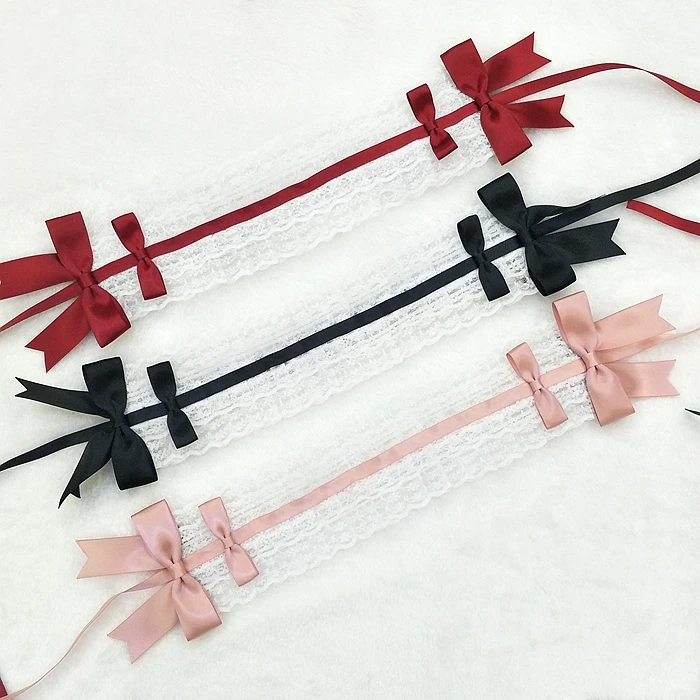 Women Sweet Lolita Lace Headband Handmade Ribbon Bow Hairclip for Girl Headwears Japanese Style Cute Girls Hoop Hair Accessories
Women Sweet Lolita Lace Headband Handmade Ribbon Bow Hairclip for Girl Headwears Japanese Style Cute Girls Hoop Hair Accessories
