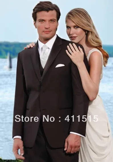 free shipping/Excellent Two buttons Chocolate Notch Lapel Groom wear Tuxedos Men Wedding dree man Suits/custom made evening suit
free shipping/Excellent Two buttons Chocolate Notch Lapel Groom wear Tuxedos Men Wedding dree man Suits/custom made evening suit
