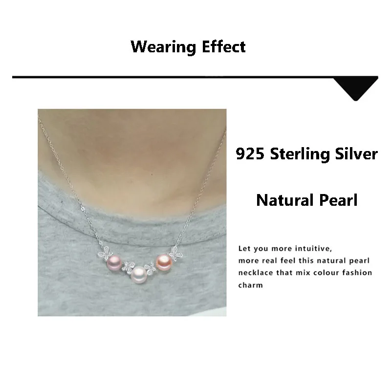 ASHIQI 925 Sterling Silver Chain Pendant Necklace 8-9mm Freshwater Pearls Jewelry With Butterfly for Women
ASHIQI 925 Sterling Silver Chain Pendant Necklace 8-9mm Freshwater Pearls Jewelry With Butterfly for Women