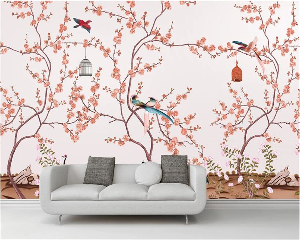 

beibehang Creative Custom New Fashion Three-dimensional Chinese 3D Wallpaper Rose Flower TV Background wall papers home decor