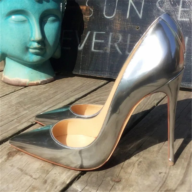 Fashion free shipping lady women silver Patent leather Poined Toe Stiletto high heel pump HIGH-HEELED SHOES Wedding Shoes
Fashion free shipping lady women silver Patent leather Poined Toe Stiletto high heel pump HIGH-HEELED SHOES Wedding Shoes