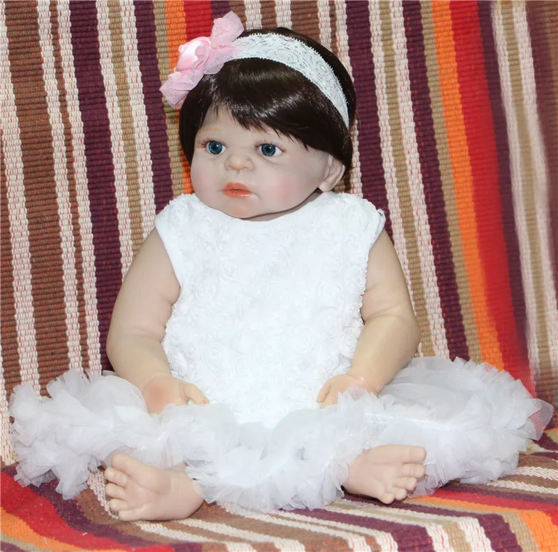 Full silicone reborn baby girl dolls 22" lifelike bebe girl reborn babies doll for child bathe shower bedtime toy bonecas
Full silicone reborn baby girl dolls 22" lifelike bebe girl reborn babies doll for child bathe shower bedtime toy bonecas
