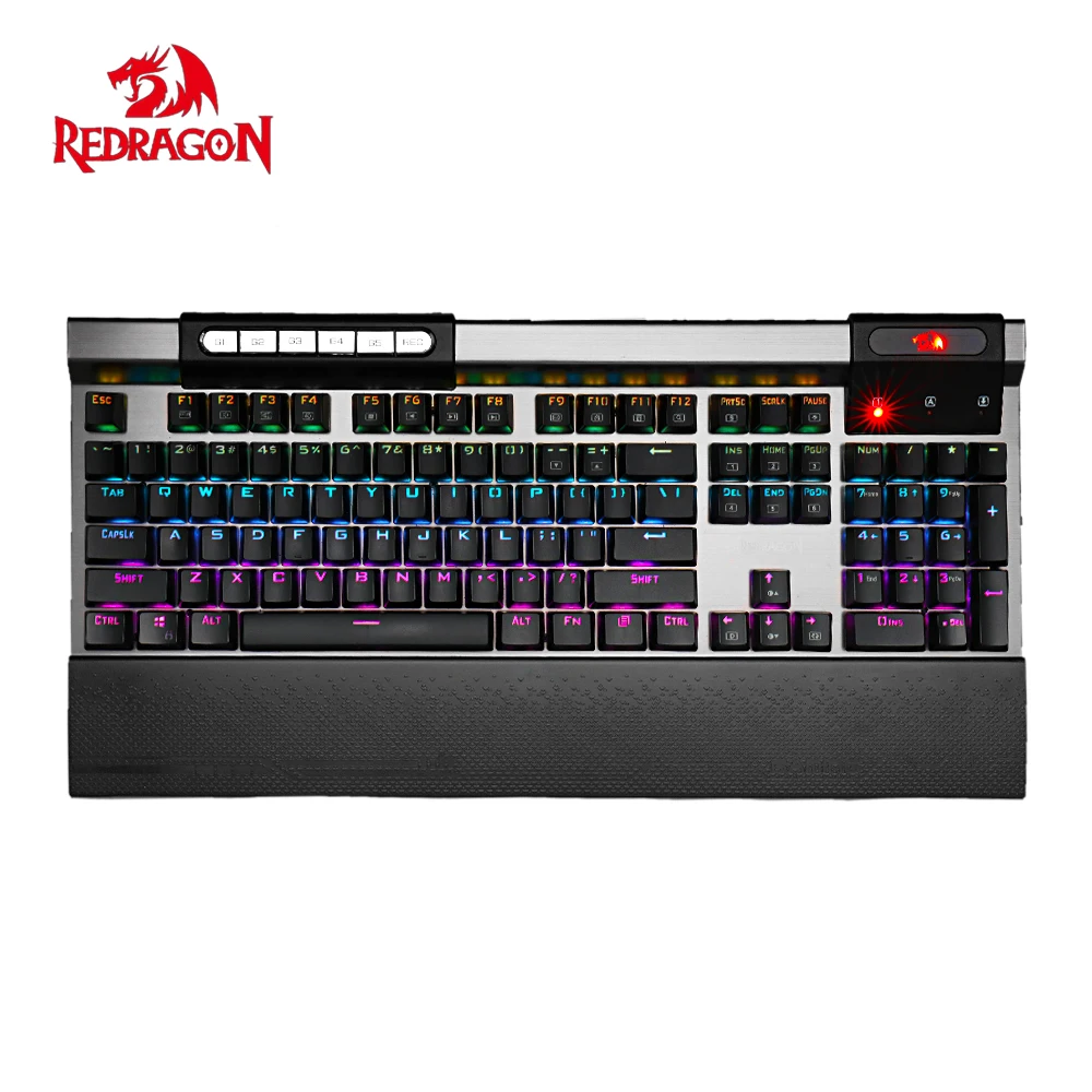 Redragon K563 SURYA RGB светодиодный механическая клавиатура с подсветкой 104 клавиши анти