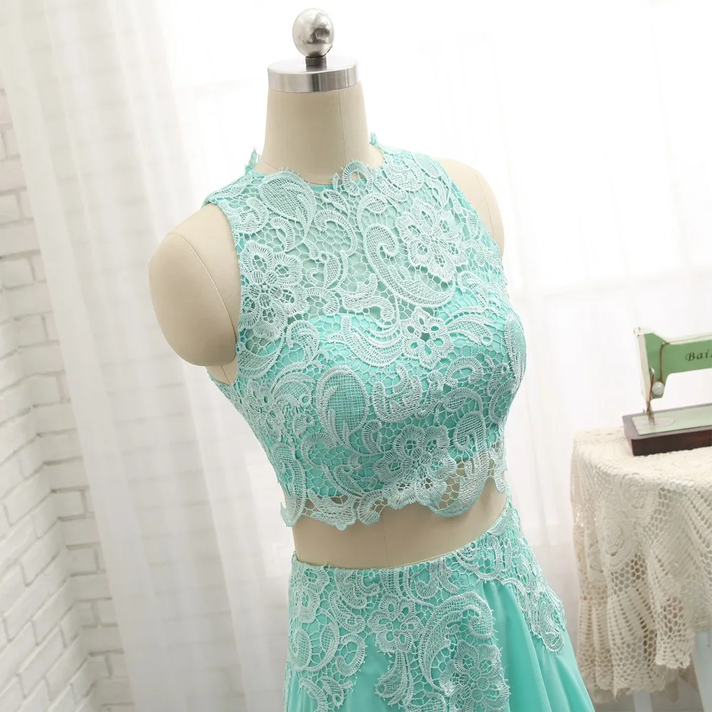 Mint Green Prom Dresses A-line High Collar Chiffon Lace Two Pieces Long Prom Gown Evening Dresses Evening Gown
Mint Green Prom Dresses A-line High Collar Chiffon Lace Two Pieces Long Prom Gown Evening Dresses Evening Gown