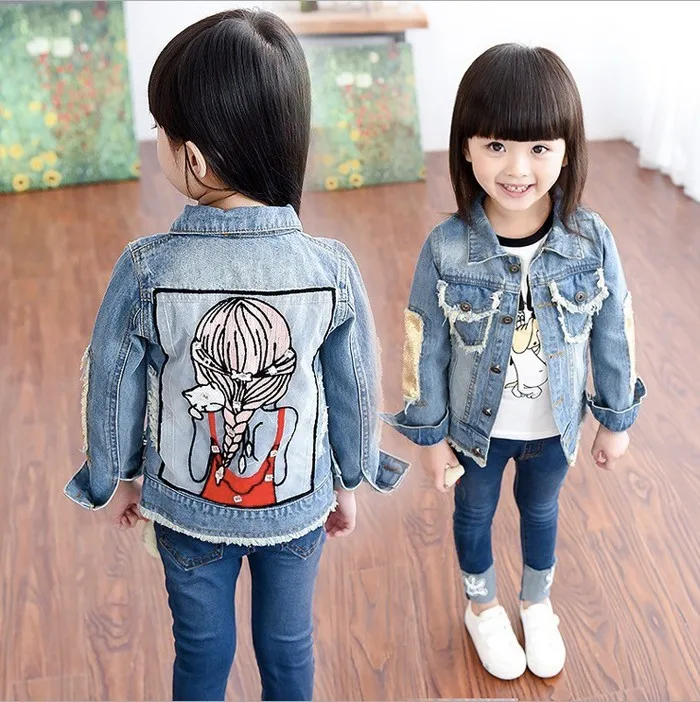 New 2017 Childrens Denim Jacket Sequins Design 1-12 Yrs Baby Girls Fashion Hole Denim Jackets Girls Coats Kids Tops Outwear
New 2017 Childrens Denim Jacket Sequins Design 1-12 Yrs Baby Girls Fashion Hole Denim Jackets Girls Coats Kids Tops Outwear