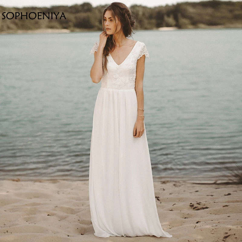 New Arrival V Neck Beach wedding dresses 2021 White Chiffon boda boho wedding dress Casamento Robe mariage vestido novia
New Arrival V Neck Beach wedding dresses 2021 White Chiffon boda boho wedding dress Casamento Robe mariage vestido novia