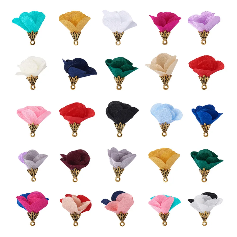 PANDAHALL 100pcs 25x24mm Mixed Color Cloth Flower Floret Pendants with Golden Alloy DIY Earring Jewelry Findings Hole: 1.5mm
PANDAHALL 100pcs 25x24mm Mixed Color Cloth Flower Floret Pendants with Golden Alloy DIY Earring Jewelry Findings Hole: 1.5mm