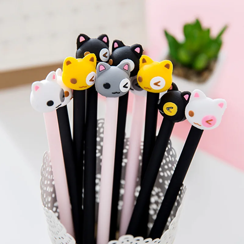 0.38mm Cute Cat Gel Pen papelaria 2pcs Cartoon Kawaii School supplies Student Stationery Black ink Pen Wholesale price
0.38mm Cute Cat Gel Pen papelaria 2pcs Cartoon Kawaii School supplies Student Stationery Black ink Pen Wholesale price