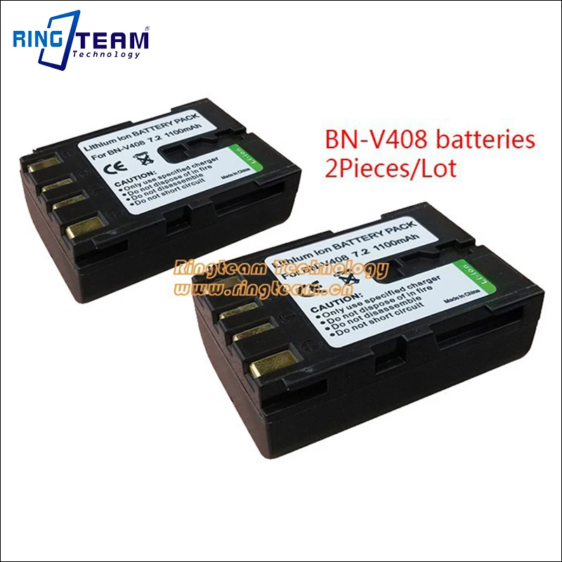 

2pcs/Lot BN-V408U BNV408U BN-V408 BNV408 Camcorder Battery for JVC GR D20 D200 D200US D201 D20E D20EG D21EK D22 D220 D23 D230