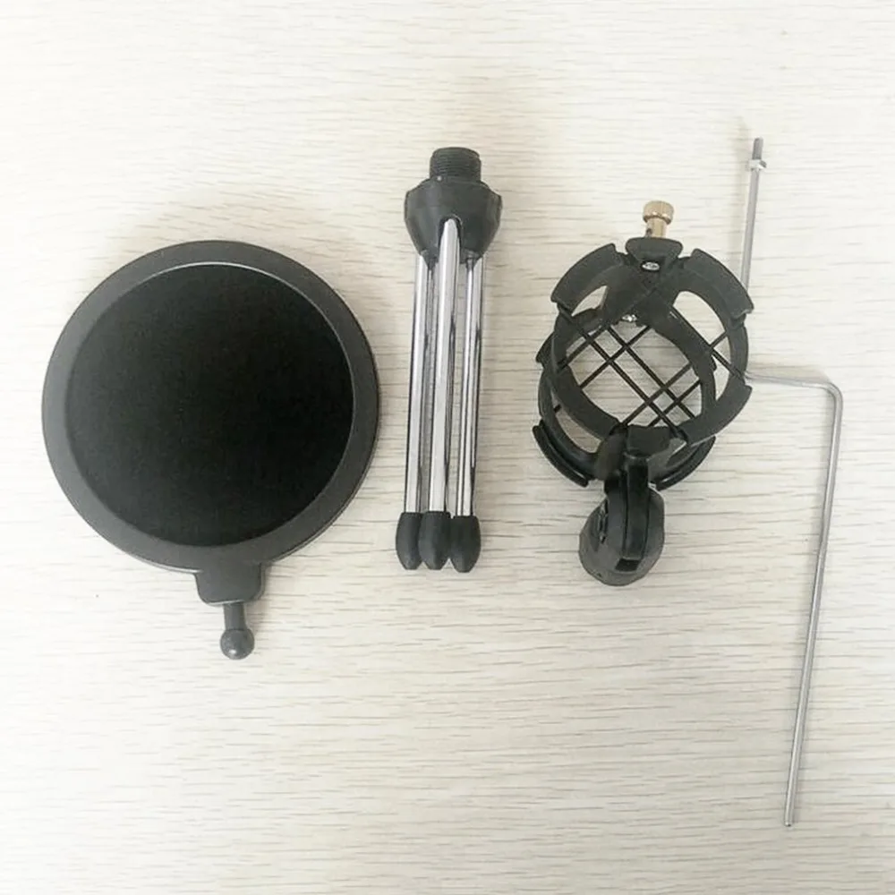 Foldable Mic Tripod Stand Desktop Mic Bracket With Shock Mount Mic Holder Clip And Filter For Singing/Recording/Webcast
Foldable Mic Tripod Stand Desktop Mic Bracket With Shock Mount Mic Holder Clip And Filter For Singing/Recording/Webcast