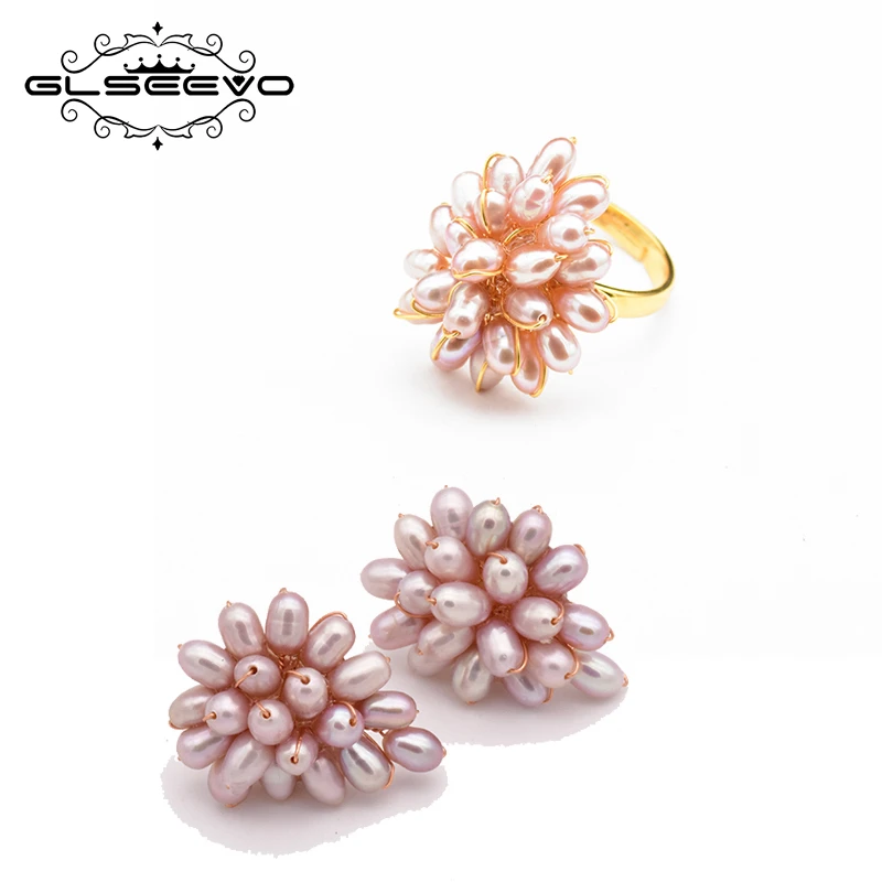 Glseevo Natural Freshwater Purple Pearl Ring Earrings S925 Silver Set Ladies Wedding Engagement Gift Aros Mujer Oreja GS0013
Glseevo Natural Freshwater Purple Pearl Ring Earrings S925 Silver Set Ladies Wedding Engagement Gift Aros Mujer Oreja GS0013