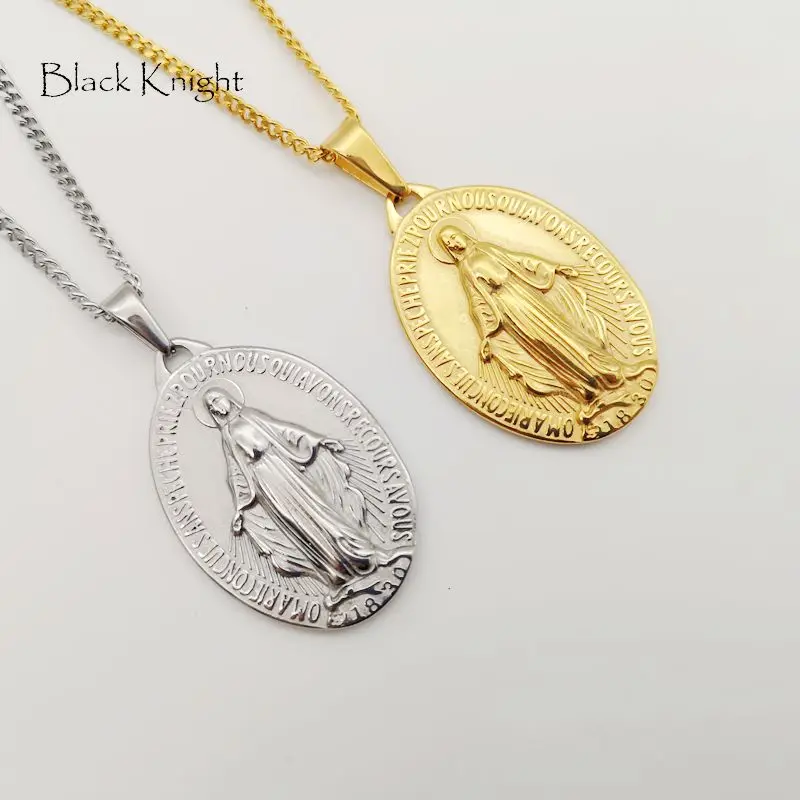 Black Knight Gold color Christian Virgin Mary pendant necklace stainless steel holy Virgin Mary necklace religious BLKN0728
Black Knight Gold color Christian Virgin Mary pendant necklace stainless steel holy Virgin Mary necklace religious BLKN0728