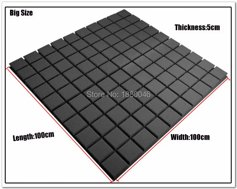 Brand New Black color Big size 4pcs 100*100CM studio sound-absorption panel Soundproof foam/acoustic foam can be to FR,UK,AU
Brand New Black color Big size 4pcs 100*100CM studio sound-absorption panel Soundproof foam/acoustic foam can be to FR,UK,AU