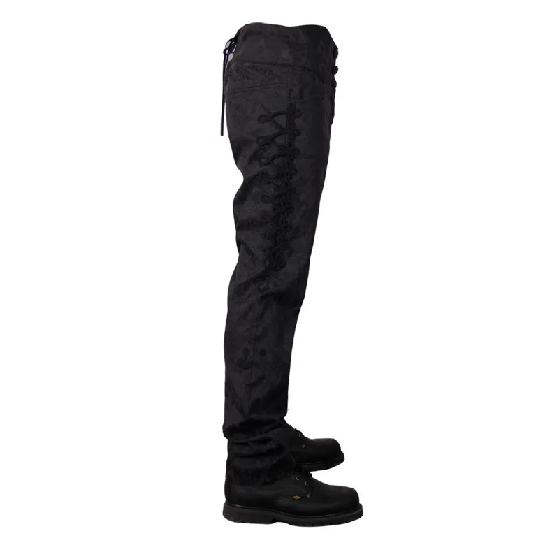 Steampunk Men Victorian Black Silk Pants High Waist Trousers Casual Slim Fit Fashion Embroidery Long Pants
Steampunk Men Victorian Black Silk Pants High Waist Trousers Casual Slim Fit Fashion Embroidery Long Pants