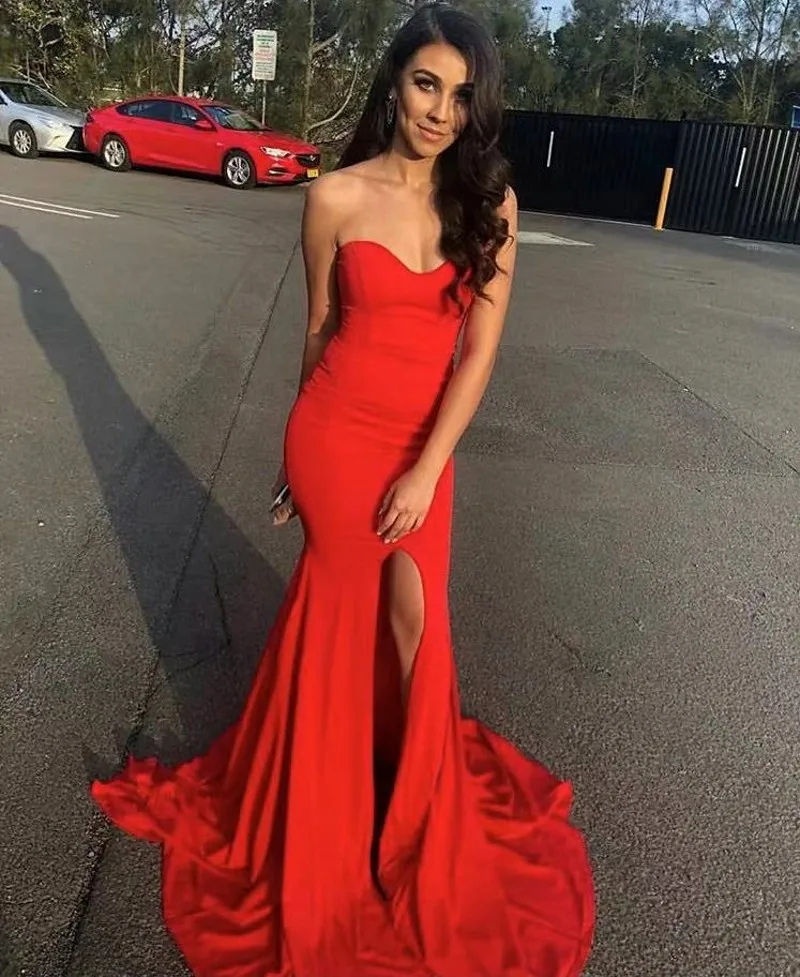 Sexy Red Satin Mermaid Bridesmaid Gown Silver/Coral/Pink High Quality Satin Bridesmaid Dresses Fast Shipping
Sexy Red Satin Mermaid Bridesmaid Gown Silver/Coral/Pink High Quality Satin Bridesmaid Dresses Fast Shipping