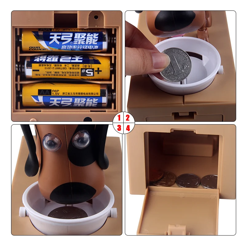 So Cute Piggy Bank Dog Super Fun Cartoon Money-boxes Automatic Stole Coin Saving Banks Money Saving Box Toys Gifts for kid
So Cute Piggy Bank Dog Super Fun Cartoon Money-boxes Automatic Stole Coin Saving Banks Money Saving Box Toys Gifts for kid