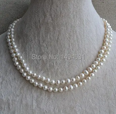 Wholesale Pearl Jewelry - 2 Rows 16-17 Inches 5-6mm White Color Genuine Freshwater Pearl Necklace , Handmade Jewelry.
Wholesale Pearl Jewelry - 2 Rows 16-17 Inches 5-6mm White Color Genuine Freshwater Pearl Necklace , Handmade Jewelry.