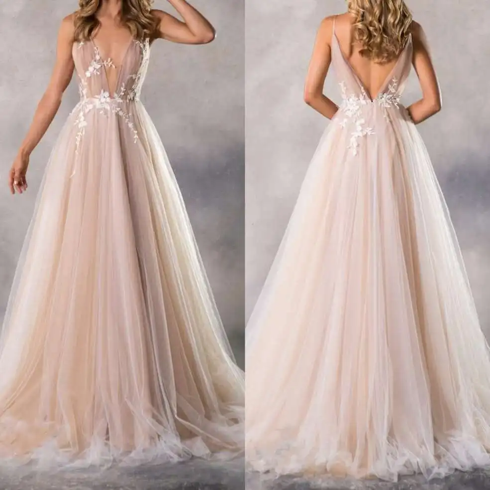 Sexy Long Evening Dresses For Wedding Tulle Backless New Women Formal Party Gowns Vestido De Festa
Sexy Long Evening Dresses For Wedding Tulle Backless New Women Formal Party Gowns Vestido De Festa