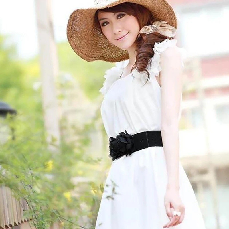 Women Commerbunds Ladies Cute Flower Decorated Stretchy Elegant Party Wedding Bridesmaid Retro Elastic Belt
Women Commerbunds Ladies Cute Flower Decorated Stretchy Elegant Party Wedding Bridesmaid Retro Elastic Belt
