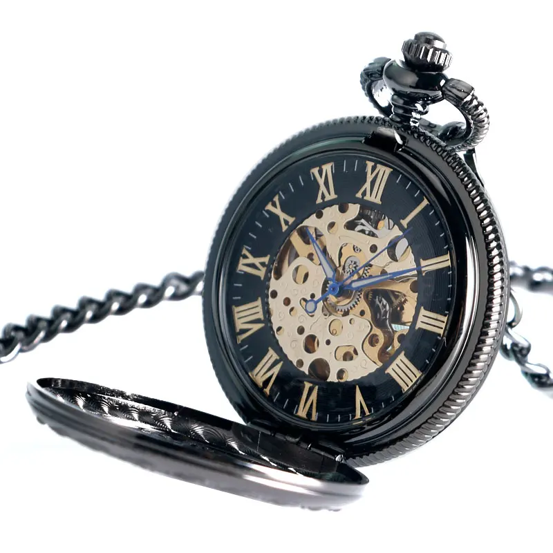 Карманные часы в стиле стимпанк для мужчин и женщин элегантные автоматические