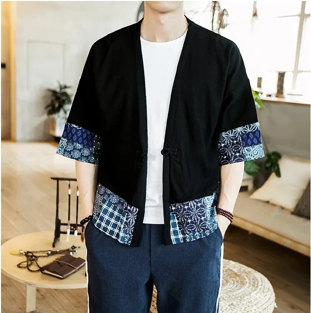 Men's trench Chinese style hanfu cardigan jacket robes cotton linen national costume summer new vintage Taoist top coat
Men's trench Chinese style hanfu cardigan jacket robes cotton linen national costume summer new vintage Taoist top coat