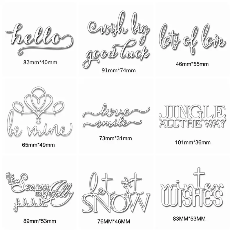 Hello Wishes Love Letters Metal Cutting Dies Stencil for DIY Scrapbooking Album Paper Cards Making Decorative Crafts New 2019
Hello Wishes Love Letters Metal Cutting Dies Stencil for DIY Scrapbooking Album Paper Cards Making Decorative Crafts New 2019
