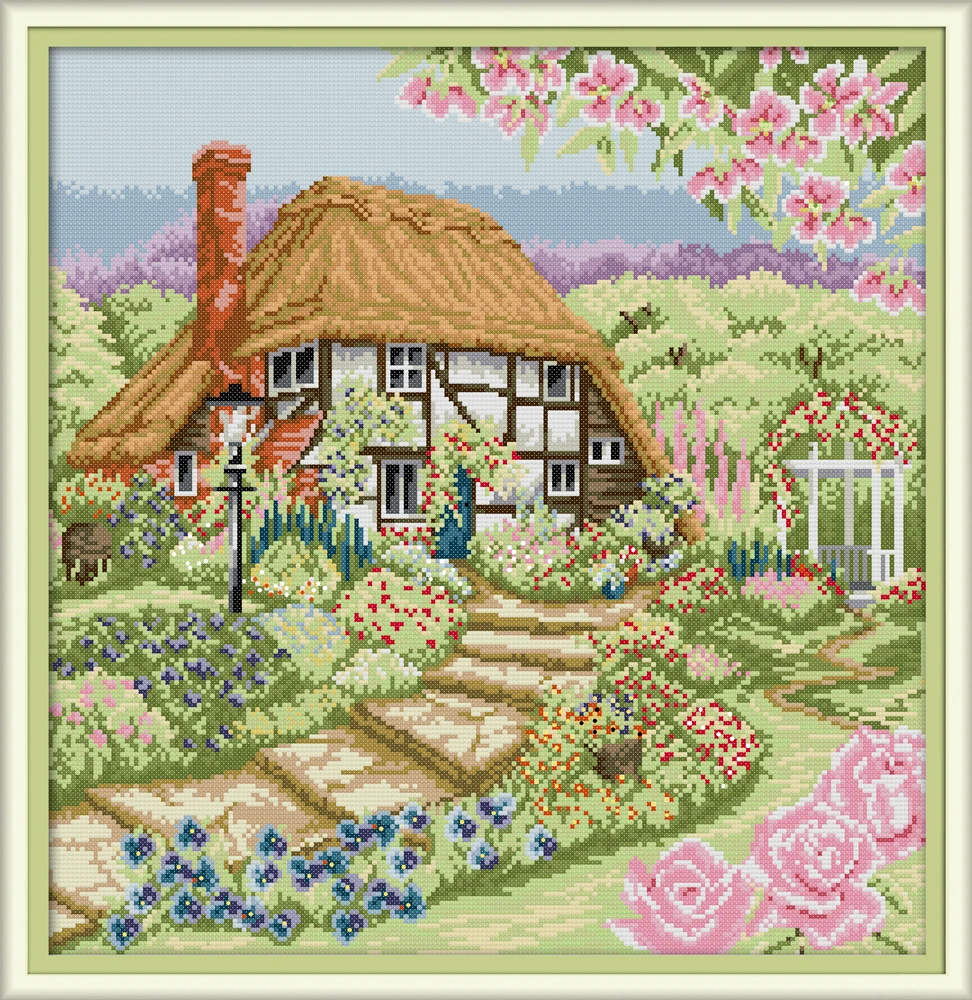 Rose Cottage cross stitch kit aida 14ct 11ct count print canvas cross stitches needlework embroidery DIY handmade
Rose Cottage cross stitch kit aida 14ct 11ct count print canvas cross stitches needlework embroidery DIY handmade