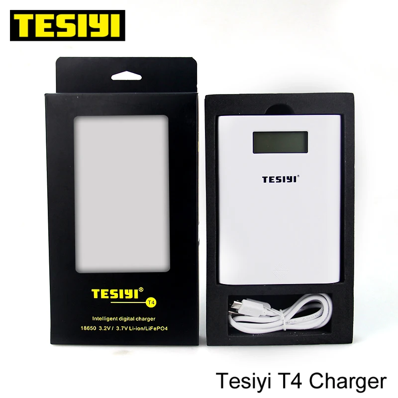 100% оригинальное TESIYI T4 18650 зарядное устройство Power Bank Tesiyi умное Цифровое
