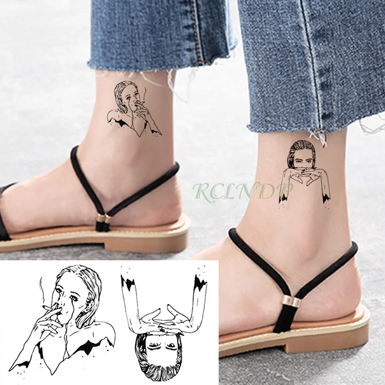 Waterproof Temporary Tattoo Sticker Sexy lady Fake Tatto Cool Smoking Girl Flash Tatoo Shoulder Wrist belly Foot For Men Women
Waterproof Temporary Tattoo Sticker Sexy lady Fake Tatto Cool Smoking Girl Flash Tatoo Shoulder Wrist belly Foot For Men Women