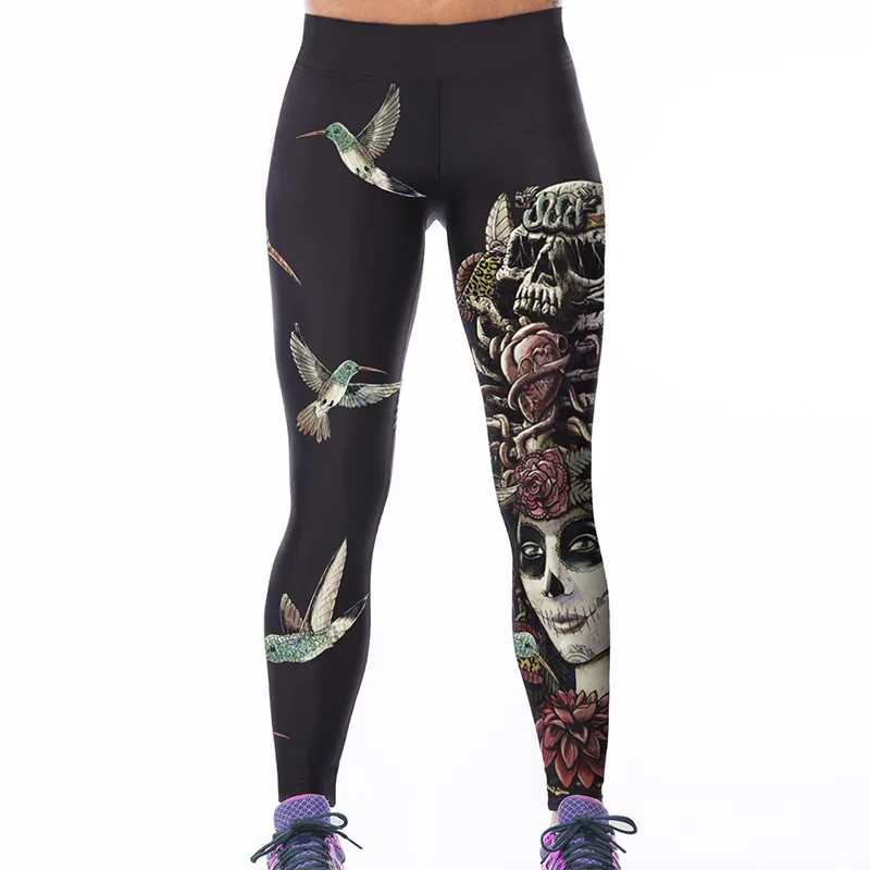 Women Hummingbirds & Skull Lady Leggings Fitness Workout Cheerleader Rooter Pants Hiphop Party Elastic Fiber Unisex Trousers
Women Hummingbirds & Skull Lady Leggings Fitness Workout Cheerleader Rooter Pants Hiphop Party Elastic Fiber Unisex Trousers