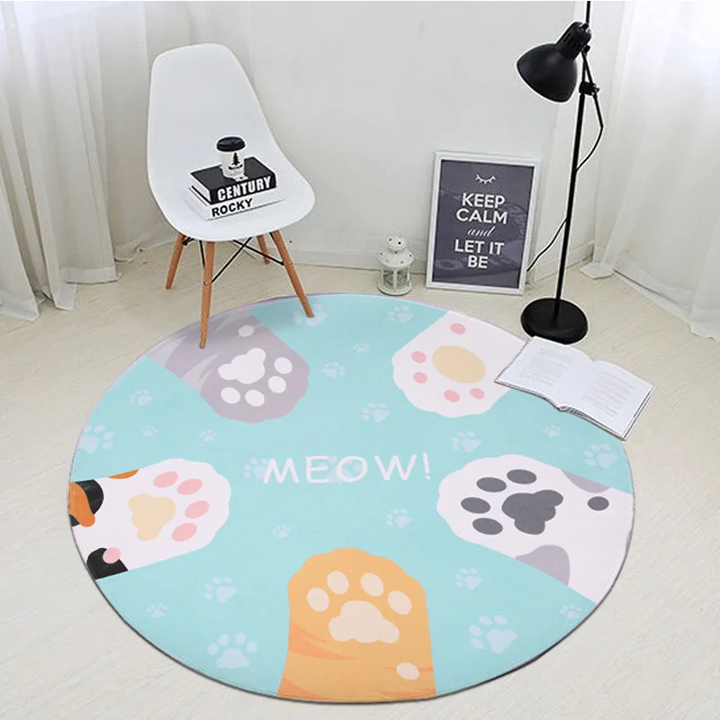 Cat Claw Round Carpets For Living Room Cute Carpet Kids Room Computer Chair Area Rug Children Play Tent Floor Mat Home Rugs
Cat Claw Round Carpets For Living Room Cute Carpet Kids Room Computer Chair Area Rug Children Play Tent Floor Mat Home Rugs