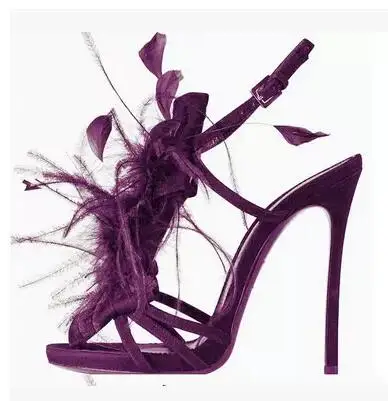 Newest Fashion Women Solid Color Feather Decoration Sandals Summer Hollow Out Ankle Buckle Strap Sexy Party High Heel Shoes
Newest Fashion Women Solid Color Feather Decoration Sandals Summer Hollow Out Ankle Buckle Strap Sexy Party High Heel Shoes