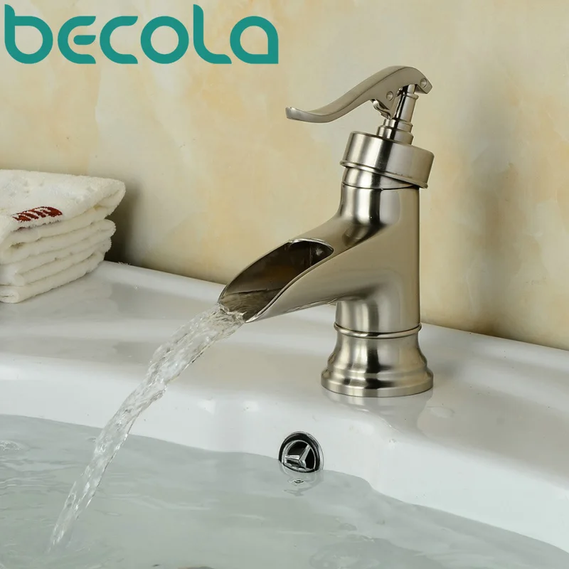 becola Cold and hot water Brushed Nickel Faucet Single handle basin tap deck mounted waterfall bathroom faucet mixer GZ-8004L
becola Cold and hot water Brushed Nickel Faucet Single handle basin tap deck mounted waterfall bathroom faucet mixer GZ-8004L