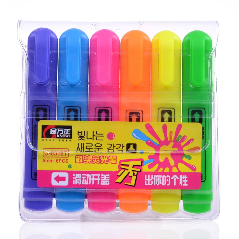 6 Colors/Lot Economiical Candy-Color Chisel Tip aromatic Highlighter Marker for School Stationery Supply & Office Supply
6 Colors/Lot Economiical Candy-Color Chisel Tip aromatic Highlighter Marker for School Stationery Supply & Office Supply