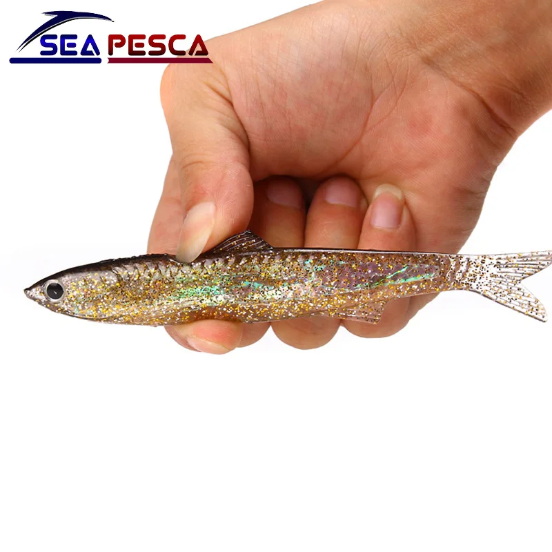 SEAPESCA 2 шт./лот свинцовые рыболовные приманки Мягкая приманка 130 мм/12 5 г