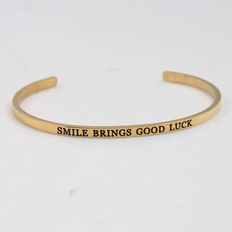 NOTHING IS IMPOSSIBLE 4mm Stainless Steel Engraved Positive Inspirational Quote Cuff Mantra Bracelet Bangle For Women
NOTHING IS IMPOSSIBLE 4mm Stainless Steel Engraved Positive Inspirational Quote Cuff Mantra Bracelet Bangle For Women