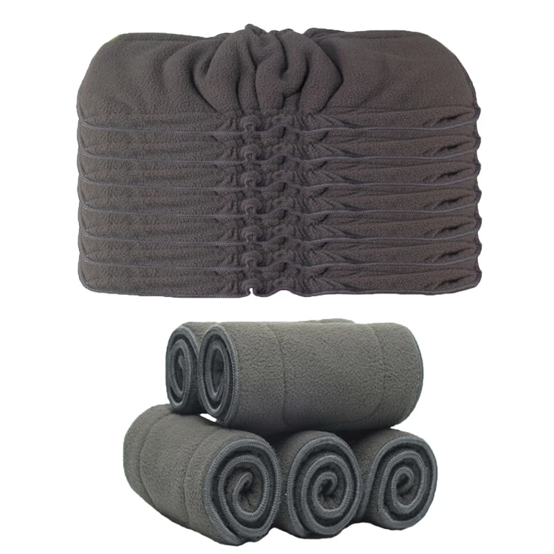 Baby Care Newborn Bamboo Diaper Inserts Washable Liner Toddler Infant 5 Layers Charcoal Nappies Reuseable Changing Mat | Мать и ребенок