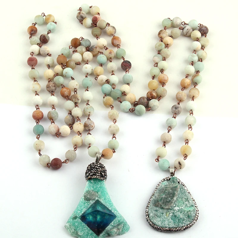 Free Shipping Fashion Bohemian Tribal Jewelry Amazonite Natural Drop Pendant Stone Necklace
Free Shipping Fashion Bohemian Tribal Jewelry Amazonite Natural Drop Pendant Stone Necklace