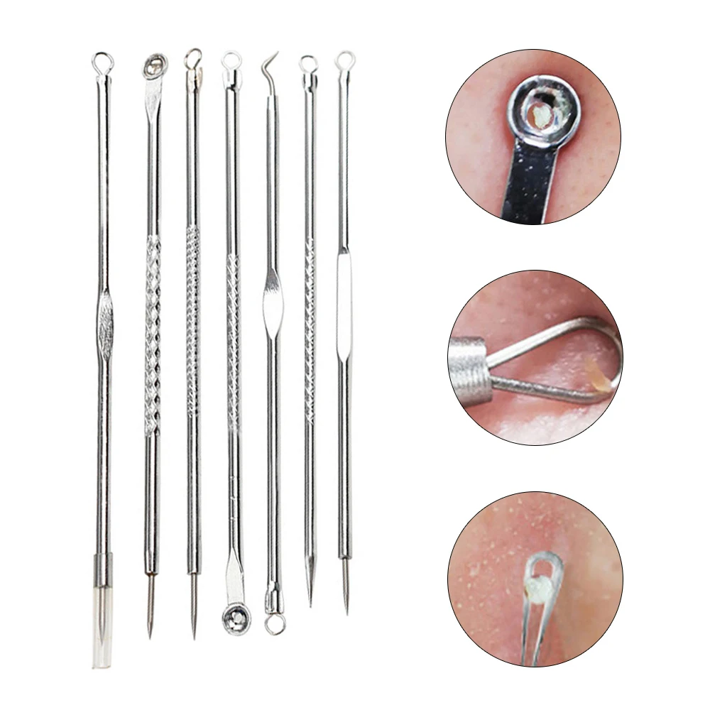 Blackhead Remover 7pcs Acne Pimple Blemish Needles Set Black Spots Dots Cleaner Face Cleaning Pore Cleanser Extractor Tool Kit
Blackhead Remover 7pcs Acne Pimple Blemish Needles Set Black Spots Dots Cleaner Face Cleaning Pore Cleanser Extractor Tool Kit